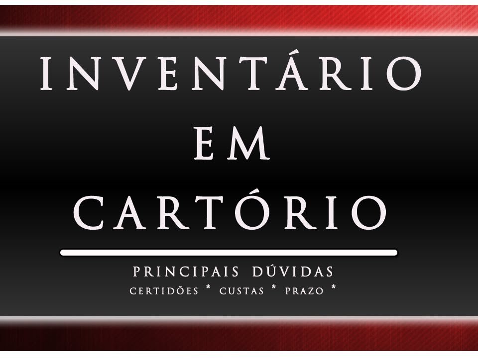 inventário em cartório