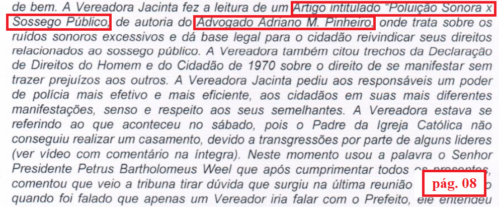 Câmara Municipal de Holambra utiliza artigo de Adriano Martins Pinheiro