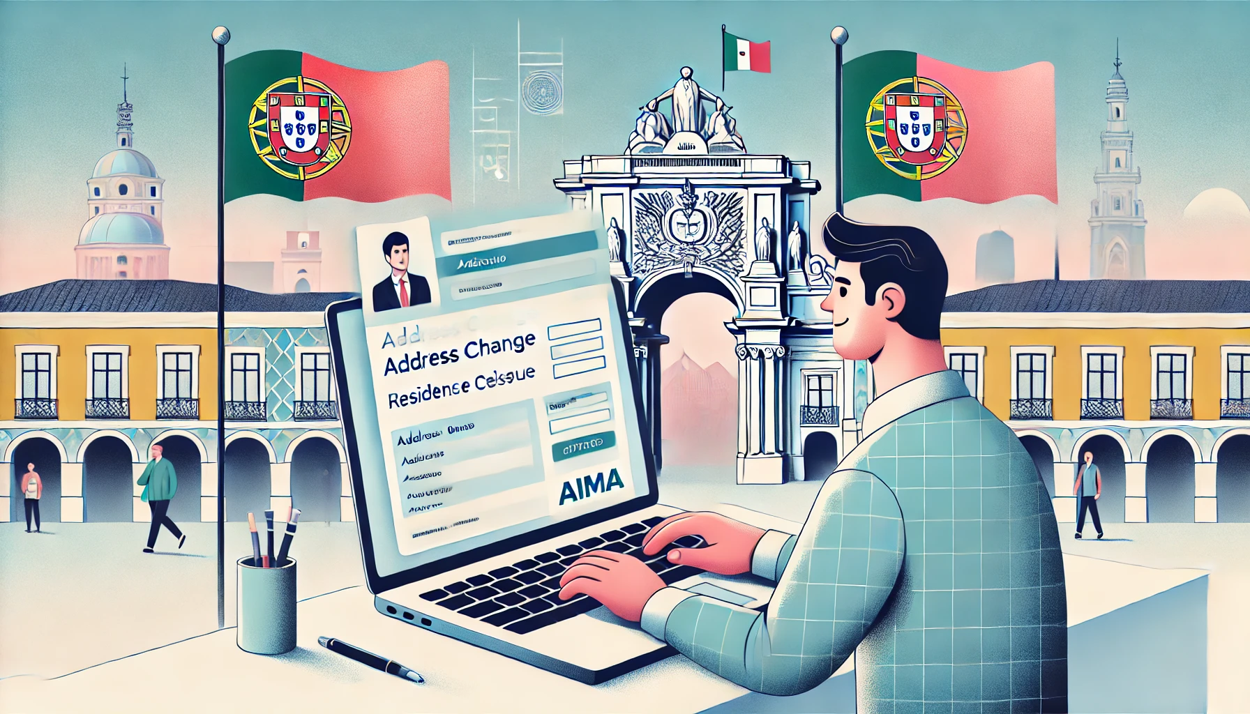 AIMA address change: request residence card reissue online
