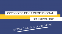 Código de Ética do Psicólogo com anotações