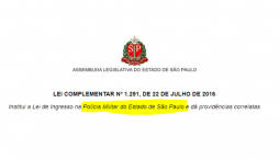 Lei de Ingresso da Polícia Militar de São Paulo (PM SP)