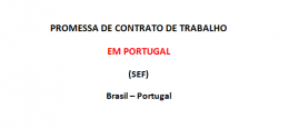 Promessa de Contrato de Trabalho em Portugal (SEF)