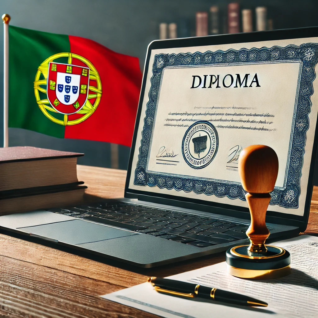 imagem sobre apostilamento de diploma em Portugal