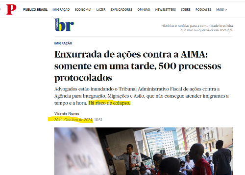 processos contra a AIMA