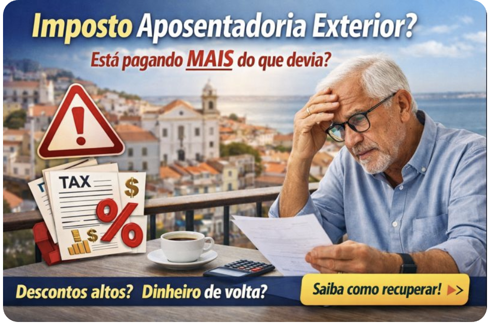 Imposto aposentadoria exterior: atenção ao que está a pagar